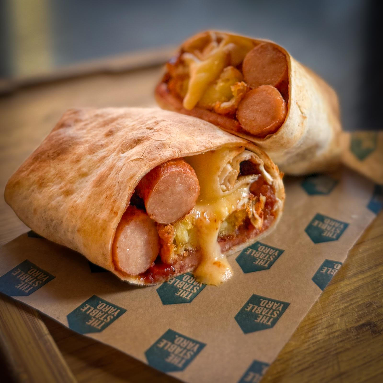 Carter's famous sausage wrap